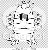 Centipede Panicking Screaming Outlined Coloring Clipart Cartoon Vector Thoman Cory sketch template