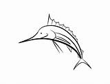 Coloring Swordfish Marlin Popular Coloringhome sketch template