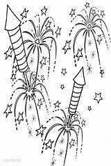 Fireworks Feuerwerk Feu Silvester Artifice Neujahr Fuegos Artificiales Firework Cool2bkids Vuurwerk Ausdrucken Coloriages Kidswoodcrafts Petards Malvorlagen Ift Feux sketch template