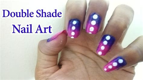 amazing double shade nail art nailart beautyparlourcourse youtube