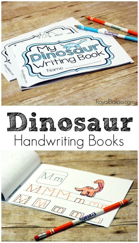 dinosaur handwriting booklets  learning  write royal baloo