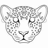 Mask Coloring Leopard Pages Leopardo Para Colorear Printable Animal Masks Kids Dibujo Máscara Templates Face Leopards Supercoloring Do Animals Drawing sketch template