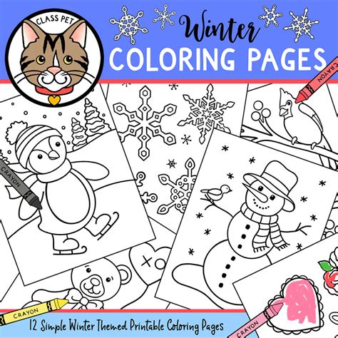 winter coloring pages   teachers