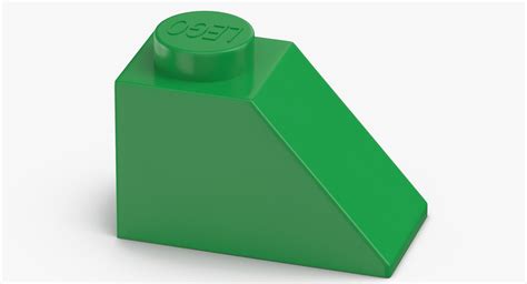 lego brick  slope  model turbosquid