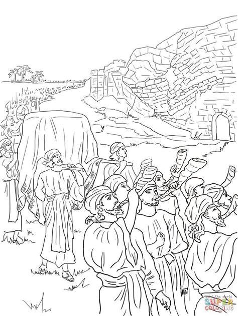 joshua   wall  jericho coloring pages coloring home