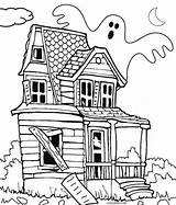 Printable Haunted Cool2bkids Colouring Spooky sketch template