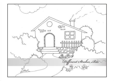 house colouring pages coloring  adults illustration printable