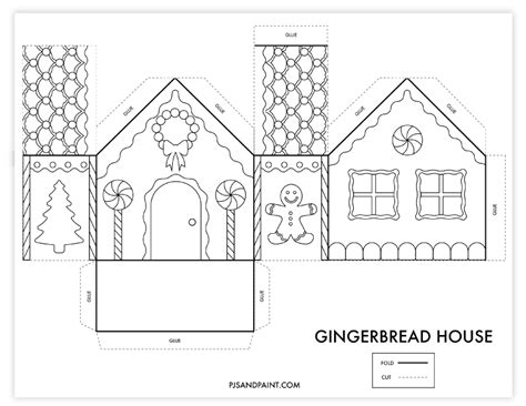 printable  gingerbread house coloring page