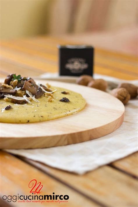 polenta con tartufo funghi e noci recipe food food