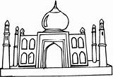 Mahal Taj Mosque Clipart Masjid Coloring Clip Cliparts Cartoon Getcolorings Pages Printable Clipartbest Vector sketch template