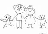Nonni Nipoti Tuttodisegni Grandparents Salvato Famiglia sketch template
