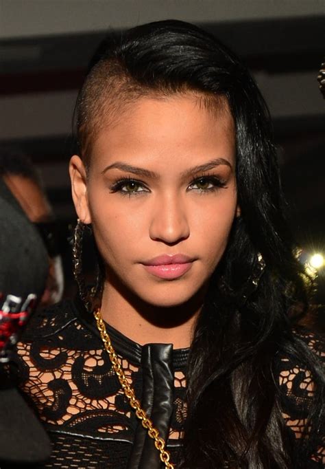 cassie ventura may have a sweet facade but her look is pure punk side part hair celebrity