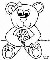 Teddy Bear Coloring Pages Miss Heart Bears Color Drawing Animal Templates Outline Hearts Kids Activities Popular Craftelf Printable Coloringhome Craft sketch template