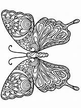 Volwassenen Vlinder Mandala Leukekleurplaten Roos Coloringpage Downloaden Kleuren sketch template