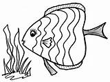 Ikan Putih Hitam Kolase Mewarnai sketch template
