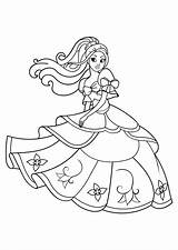 Prinzessin Prinses Tanzt Danst Malvorlage Ballando Principessa Bailando Printen Kleurplaten sketch template