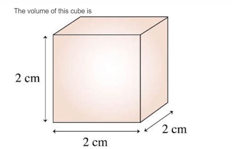 solved  volume   cube   cm  cm  cm cheggcom