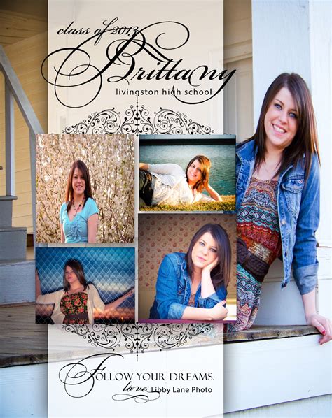 libby lane photography  digital file  senior yearbook ads