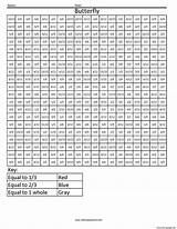 Pixel Squared Decimals Fractions Multiplication Percentages Math Grade Dxf Turtles sketch template