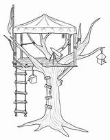 Coloring Treehouse Pages Tree House Observer Magic Drawing Colouring Color Online Drawings Printable Books Treehouses Getcolorings Engraving sketch template
