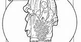 Juan Diego Guadalupe Virgen La Coloring Pages sketch template