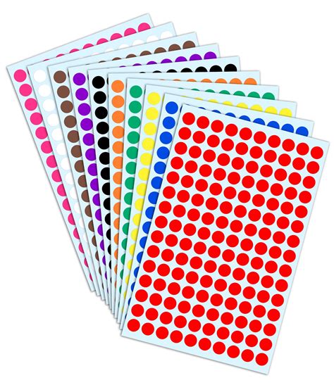 buy  pack   colored dot stickers labels  colors