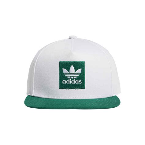 Adidas Two Tone Snapback Cap White Green Mens Accessories