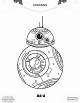 Coloring Pages Wars Star Bb8 Awakens Force Library sketch template