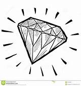 Diamante Diament Colorir Rysunek Illustration Diamentu Klejnot Szkic Wektorowa sketch template