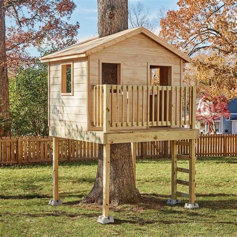 treeless tree house foundation question woodworking