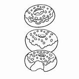Clipart Coloring Donuts Sprinkle Donut Pages Webstockreview Top sketch template