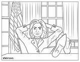 Hillary Clinton Coloring Getcolorings sketch template