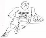 Bryant Kobe Pages Coloring Nba Coloriage Sport Printable Basketball Curry Stephen Info Dessin Template Sketch sketch template