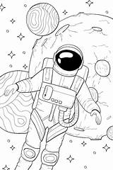 Espace Astronaute sketch template
