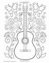 Guitarra Colorir Mandalas Thaneeya Mcardle Bordar Heidi Kahle Guitarras Mandala Libros Música Ausmalbilder Getcolorings sketch template