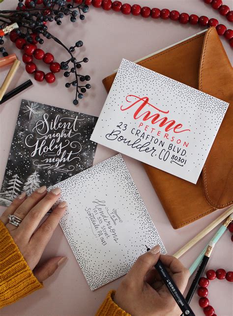 holiday card envelope decorating ideas lily val living