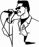 Singer Line Male Drawing Music Singers Vinyl Decals Microphone Customize Glasses Sticker Dark Getdrawings Beevault Signspecialist sketch template