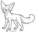 Fox Fennec Coloring Furry Lineart Base Pages Template Deviantart sketch template