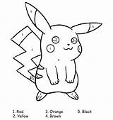 Pokemon Coloring Printable Color Pages Number Pikachu Kids Sheets Activities sketch template