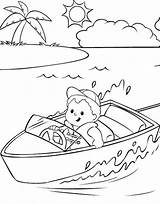 Pages Coloring River People Little Boat Ferry Getcolorings Getdrawings Printable Colorings sketch template