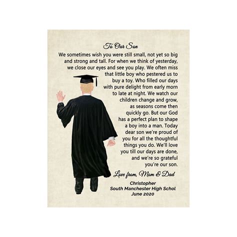 personalized    graduation print features  beautiful