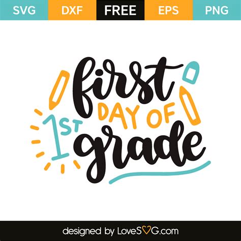 day  st grade lovesvgcom
