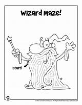 Wizard Mazes Woojr sketch template