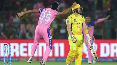ipl  rr  csk highlights chennai super kings pull  thrilling  wicket win ipl