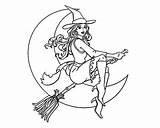 Colorear Bruja Brujas Witches sketch template