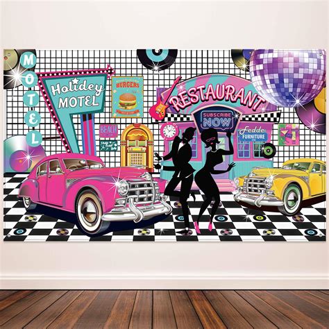 buy  theme party decorations rock  roll party backdrop party