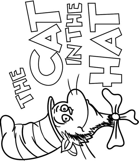 cat   hat coloring pages  printable coloring pages  kids