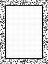 Journal Coloring Mindfulness Pages Border Color Examples Floral Printables Try Today sketch template