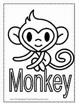 Coloring Monkey Pages Printable Print Cute Worksheets Baby Hummingbird Colored Word Children Everfreecoloring Printables Selection Learn Too Help Will Popular sketch template