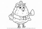 Puff Mrs Spongebob Draw Squarepants Drawing Step Coloring Drawings Pages Drawingtutorials101 Choose Board Tutorials sketch template